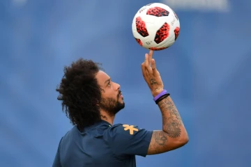 Le défenseur brésilien Marcelo lors d'une séance d'entraînement à Sotchi le 3 juillet 2018