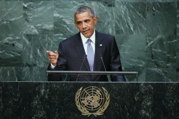 Le président américain Barack Obama à la tribune de l'Onu, le 28 septembre 2015 à New York