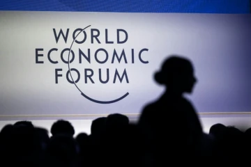Des participants au Forum économique mondial de Davos, le 20 janvier 2025 en Suisse