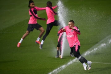 L'attaquant du PSG Kylian Mbappé lors d'un entraînement le 2 avril 2019 au Camp des Loges