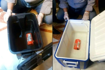 Photos fournies par l'aviation civile égyptienne le 17 juin 2016 des deux boîtes noires du vol Egyptair qui s'est abîmé en Méditerranée en mai dernier