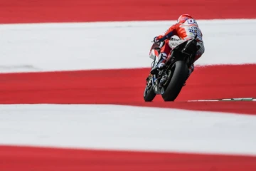 L'Italien Andrea Dovizioso au guidon de sa Ducati lors du GP d'Autriche, catégorie MotoGP, sur le circuit de Spielberg, le 13 août 2017  