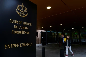 L'entrée de la Cour de justice de l'Union européenne, le 5 octobre 2015 à Luxembourg