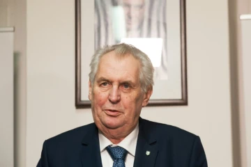 Le président tchèque sortant pro-russe Milos Zeman le 12 janvier 2018 à Prague