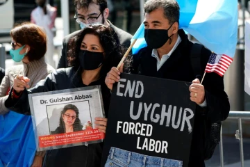 Manifestation de soutien aux Ouïghours, le 22 mars 2021 à New York