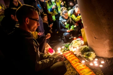 Hommage aux victimes des attentats de Bruxelles, le 23 mars 2016 à Zaventem en Belgique
