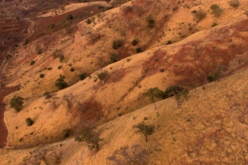 Le désert du Sahel au Burkina Faso, en janvier 2000