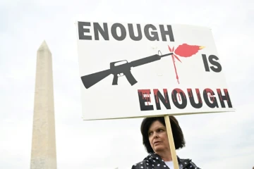 Une manifestante en faveur d'une meilleure régulation des armes à feu au rassemblement March for our lives à Washington, samedi 11 juin 2022