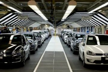 Une usine de Volskwagen le 21 octobre 2015 à Wolksburg