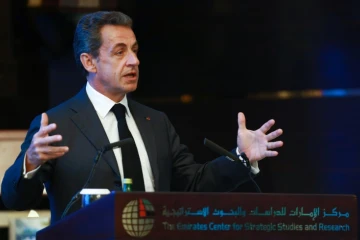 L'ex-président français Nicolas Sarkozy à Abou Dhabi le 13 janvier 2016