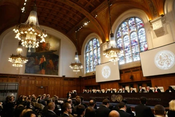 Audience à la Cour internationale de Justice (CIJ) concernant la requête de l'Ukraine contre la Russie accusée de "terrorisme" à La Haye, le 6 mars 2017 