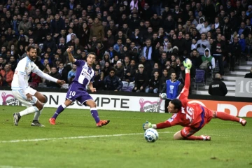 Wissam Ben Yedder inscrit le premier but de Toulouse contre Marseille, le 13 janvier 2016 au Stadium 