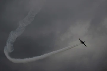 Un Fouga Magister s'abîme en mer le 16 août 2024 au large du Lavandou, dans le sud de la France