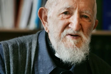 L'abbé Pierre, prêtre catholique, le 5 août 2007 à Alfortville