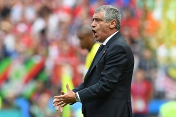 Le sélectionneur portugais Fernando Santos lors du match contre le Maroc, le 20 juin 2018 à Moscou 