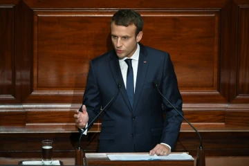 Le président français Emmanuel Macron devant le Congrès à Verseilles près de Paris, le 3 juillet 2017