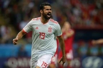 L'attaquant de l'Espagne Diego Costa vient de marquer le but de la victoire contre l'Iran, le 20 juin 2018 à Kazan 