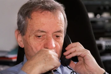 Pierre Bouteiller, alors directeur de France Musiques, le 27 mars 2000 à la Maison de la radio à Paris