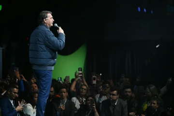 L'ex-président brésilien Jair Bolsonaro le 6 juillet 2024 à Balneario Camboriu, au Brésil