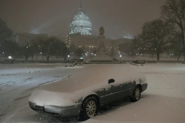 Neige le 22 janvier 2016 à Washington