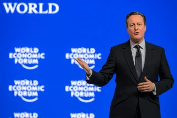 Le Premier ministre britannique David Cameron au Forum de Davos, le 21 janvier 2016