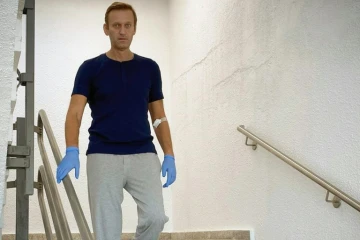 L'opposant russe Alexeï Navalny à l'hôpital de la Charité à Berlin. Photo postée le 19 septembre 2020 sur son compte Instagram @navalny