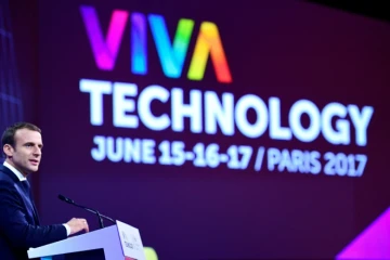 Le président français Emmanuel Macron au salon VivaTech, le 15 juin 2017 à Paris