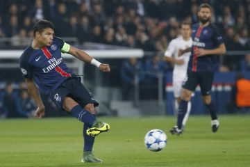 Le capitaine du PSG Thiago Silva face au Real Madrid en Ligue des champions, le 21 octobre 2015 au Parc des Princes