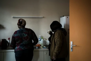 Des femmes séropositives se réunissent dans les locaux de l'association Sol en Si de Bobigny, le 28 novembre 2017
