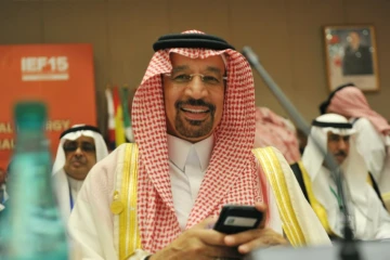 Le ministre saoudien de l'Energie Khaled al-Faleh à Alger le 27 septembre 2016