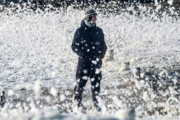 Intempéries à La Torche (ouest), le 28 décembre 2020