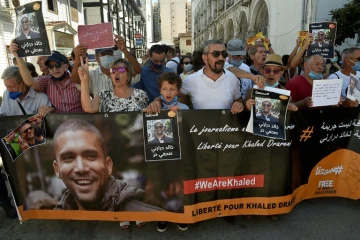 Manifestation pour demander la libération du journaliste Khaled Drareni le 14 septembre 2020 à Alger