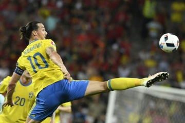 Le capitaine Zlatan Ibrahimovic lors de son dernier match avec la Suède contre la Belgique à l'Euro-2016, le 22 juin à l'Allianz Riviera, à Nice
