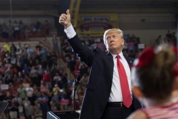 Le président Donald Trump lors d'une réunion publique à Harrisburg en Pennsylvanie, le 29 avril 2017