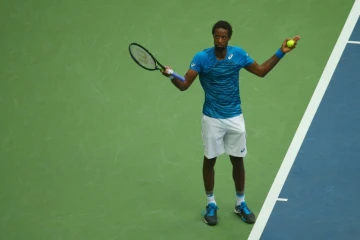 Gaël Monfils lors de sa défaite face à Novak Djokovic en demi-finale de l'US Open