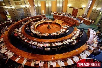 L'hémicycle du conseil général au Palais de la Source