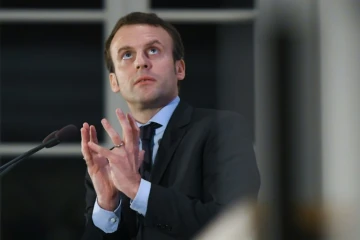 Le candidat d'En Marche! à la présidentielle, Emmanuel Macron, le 10 janvier 2017 à Berlin