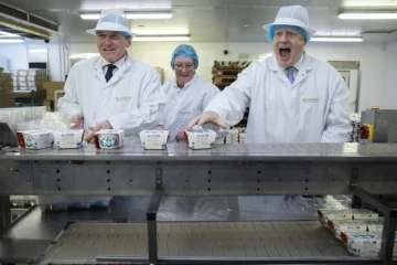 Boris Johnson en campagne électorale à Redruth, Cornouailles, le 27 novembre 2019