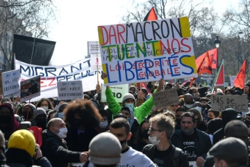 Marche des solidarités contre les violences policières à Paris, le 20 mars 2021