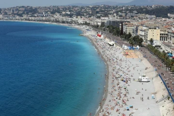 La Promenade des Anglais et la plage à Nice le 17 juillet 2016