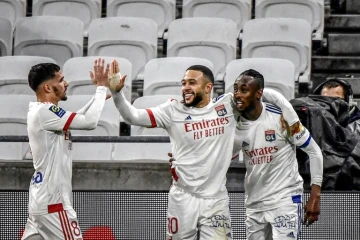 Les Lyonnais se sont montrés supérieurs à Nantes, battu 3-0 à Décines, avec notamment un but de Tino Kadewere (à droite), le 23 décembre 2020