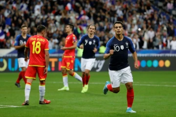 L'attaquant français Wissam Ben Yedder après un but contre Andorre, le 10 septembre 2019 au Stade de France