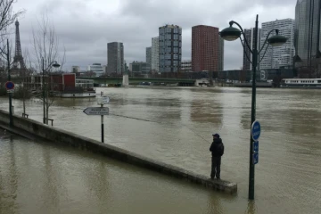 La crue de la Seine à Paris le 28 janvier 2018