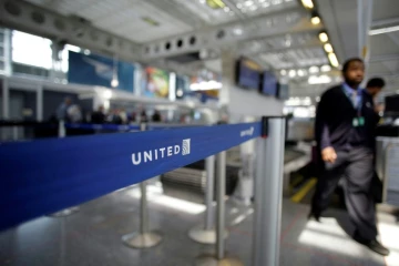 A l'aéroport international de Chicago, aux États-Unis, le 12 avril 2017