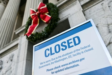 Les Archives nationales sont fermées à Washington à cause du "shutdown", le 22 décembre 2018