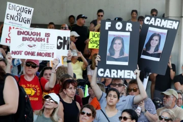 Manifestation contre les armes à Fort Lauderdale, en Floride, le 17 février 2018
