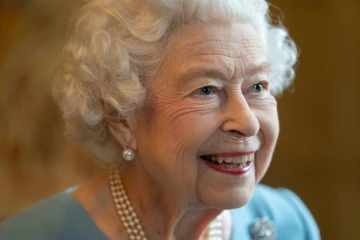 La reine Elizabeth II le 5 février 2022 lors d'une réception à Sandringham, son palais à Norfolk (au nord-est de Londres)
