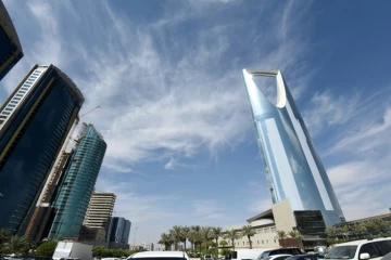 Photo prise le 5 novembre 2017 à Ryad du Kingdom Center, propriété du milliardaire saoudien Al-Walid Ben Talal