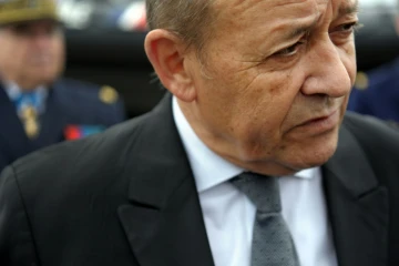 Jean-Yves Le Drian le 11 septembre 2015 à Lannester