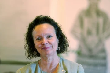 La fondatrice de Wapikoni, Manon Barbeau, dans son bureau de Montréal, le 18 août 2016 